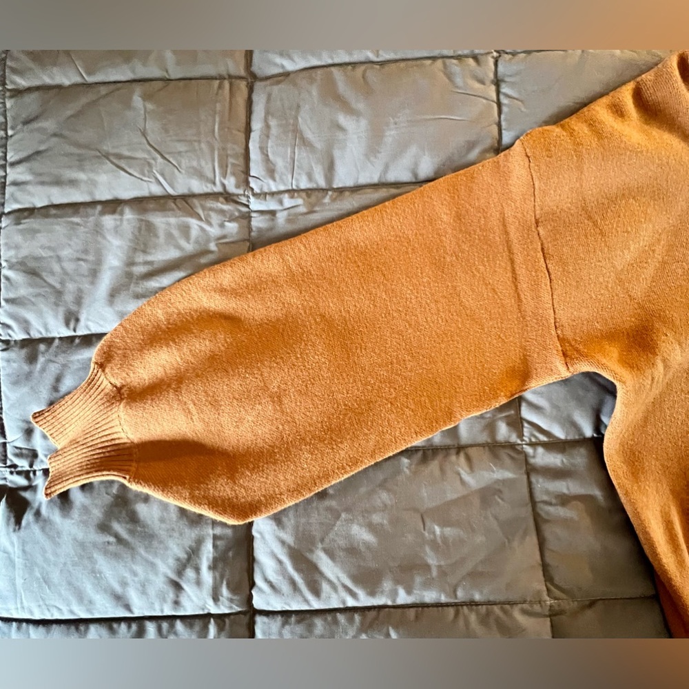 NWT Philosophy Light hazelnut sweater hoodie. Women’s size large. Ribbed bottom - Picture 6 of 7